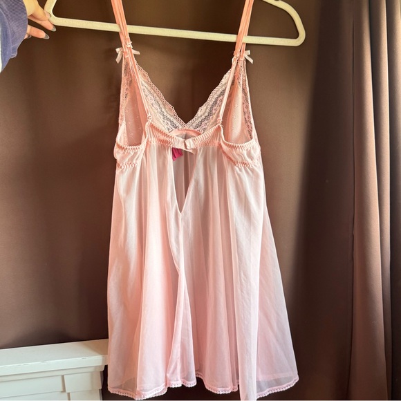 Vintage Betsey Johnson Pink Lace Chemise - Picture 2 of 6